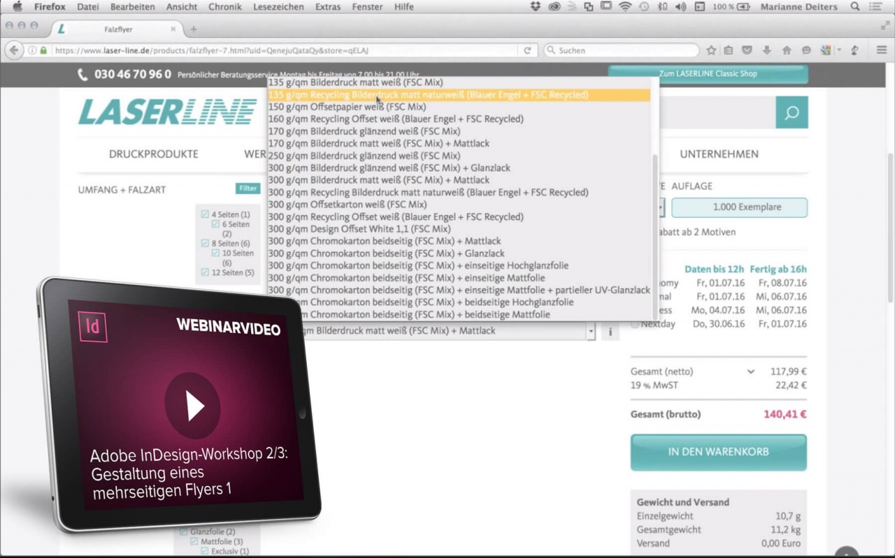Webinar-Workshops: Adobe-InDesign-Workshop - Grundlagen & Flyer