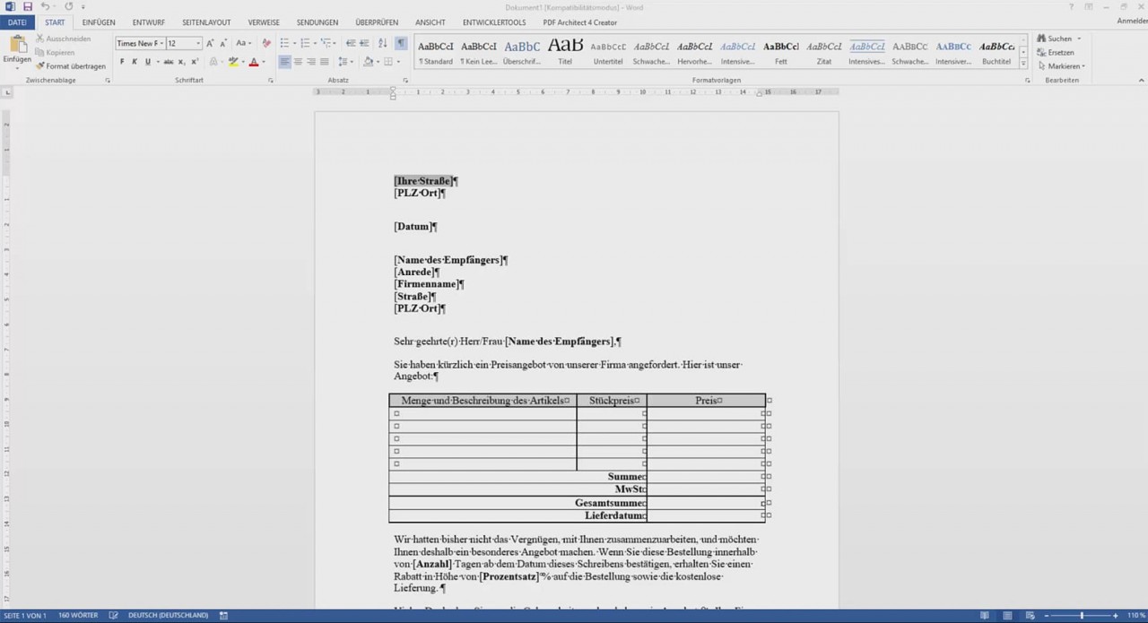 Webinarvideo: Word-Workshop: Teil 3/4 - Mit Vorlagen arbeiten