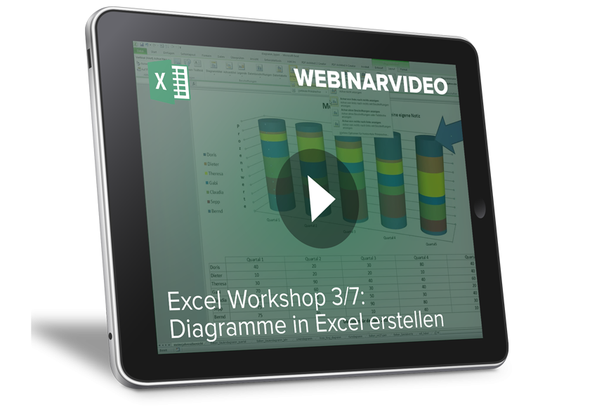 Webinarvideo: Excel-Workshop 3/7 - Diagramme in Excel erstellen