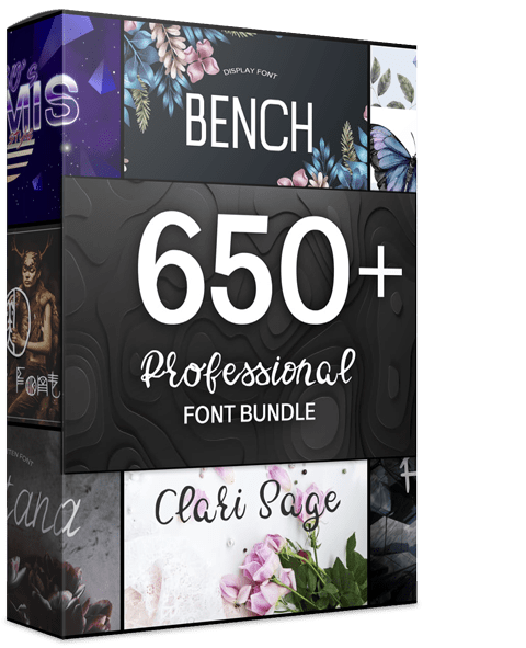 650 professionelle Schriften