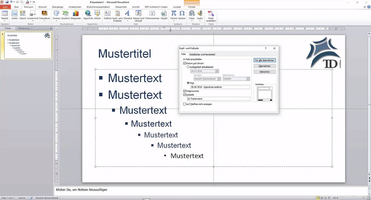 Webinarvideo: PowerPoint-Workshop 2/4 - Der Folienmaster