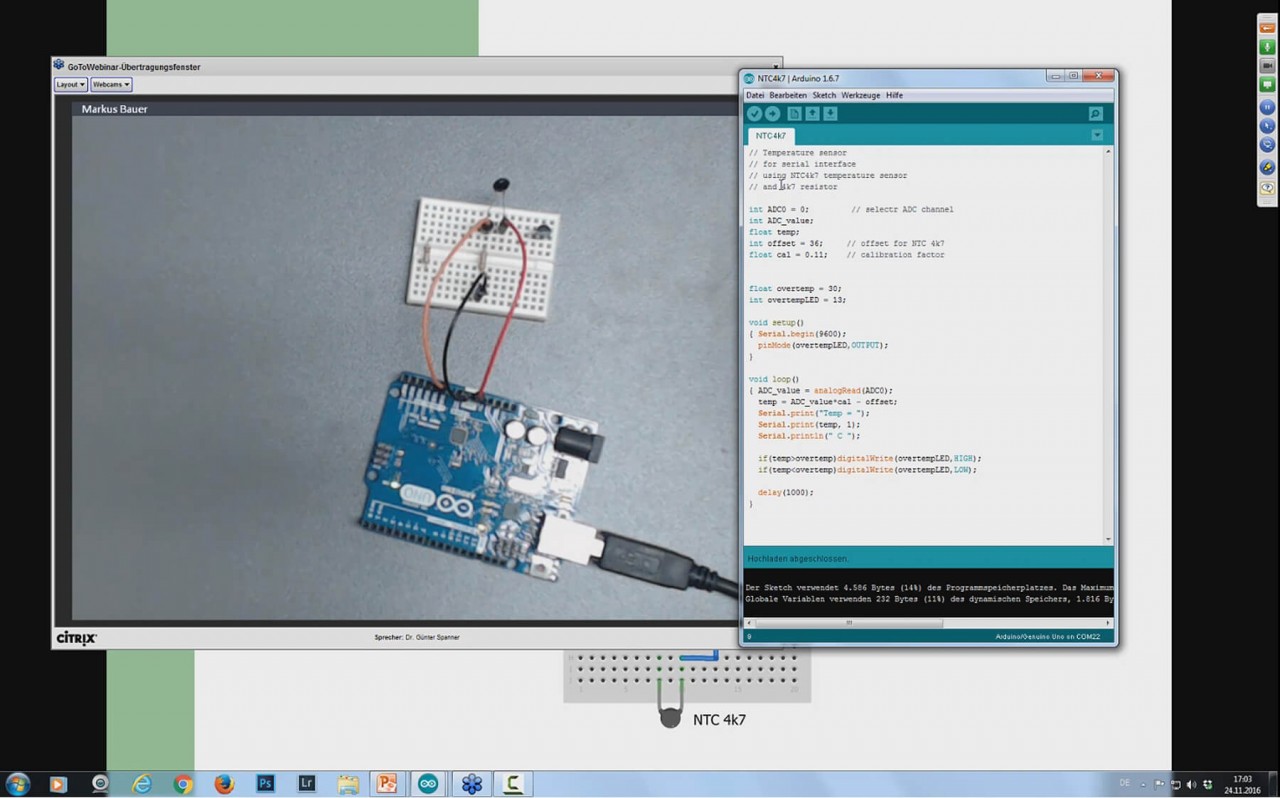 Webinarvideo: Sensortechnik mit Arduino einsetzen