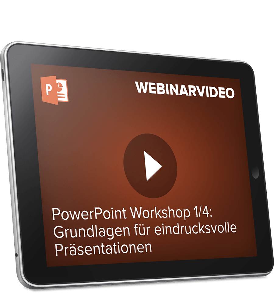 Webinarvideo: PowerPoint-Workshop 1/4 - Grundlagen für eindrucksvolle Präsentationen