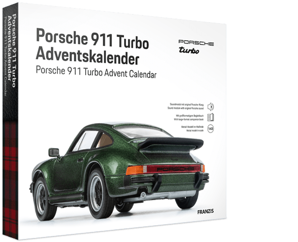 Porsche 911 Turbo oak green metallic Advent Calendar | FRANZIS