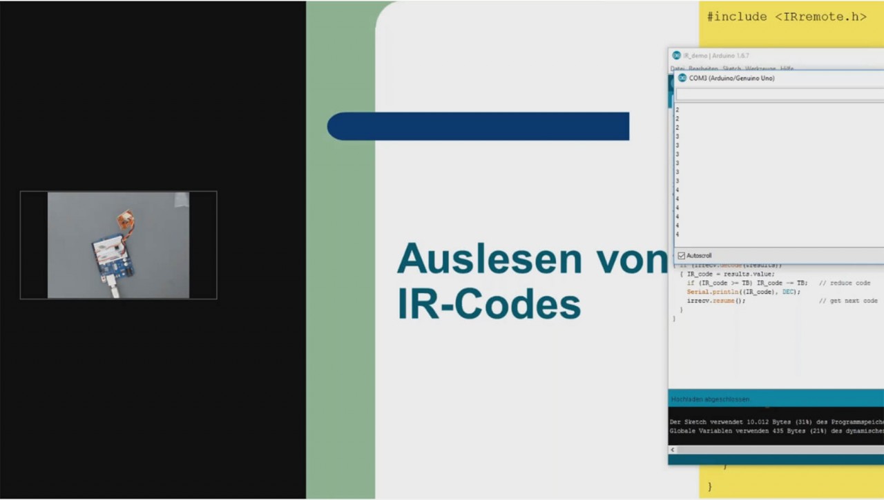 Webinarvideo: Arduino - Steuern mit unsichtbarem Licht