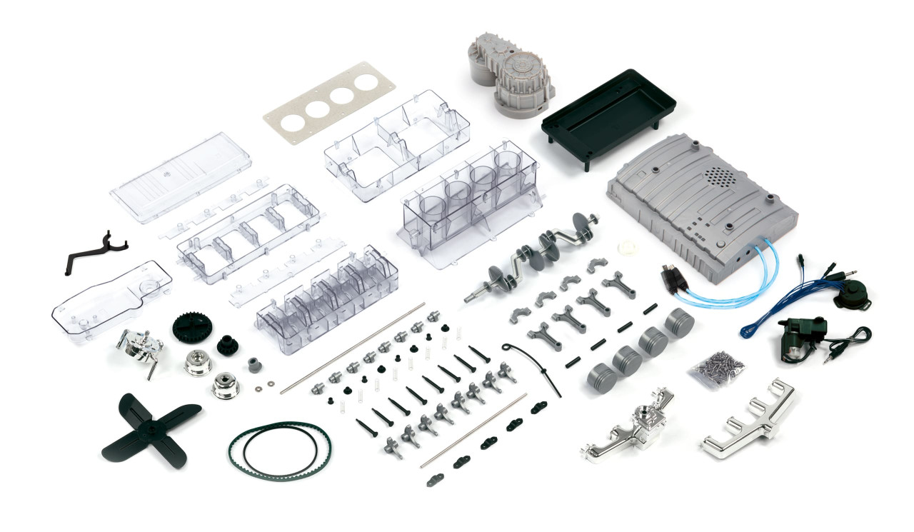 Der große Technikbausatz - Hybridmotor, Motorbausatz im Maßstab 1:3
