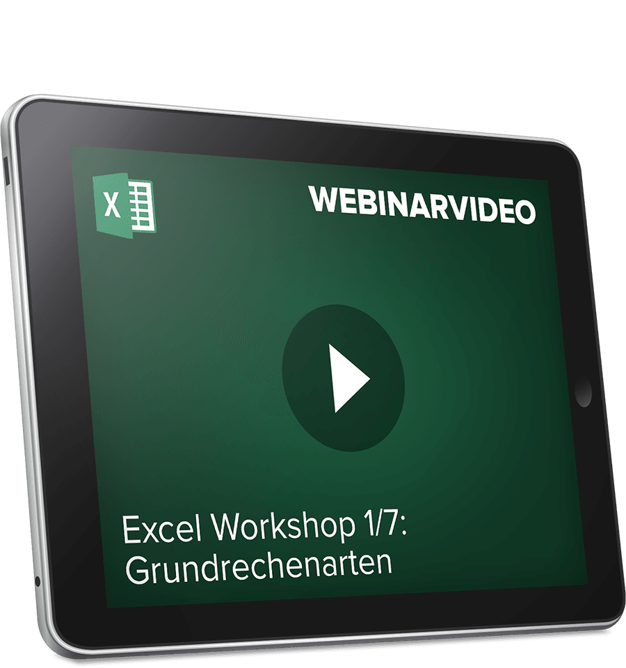 Webinarvideo: Excel-Workshop 1/7 - Grundrechenarten