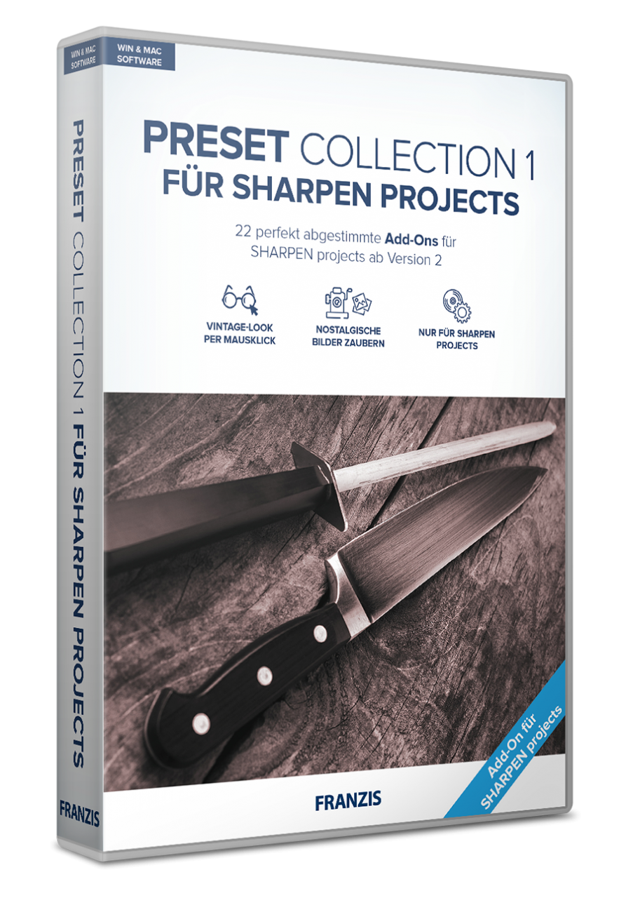 Preset Collection 1 - Vintage für SHARPEN projects