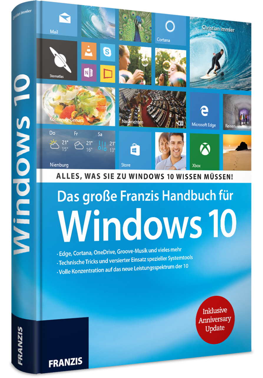 Das große Franzis Handbuch für Windows 10 Anniversary