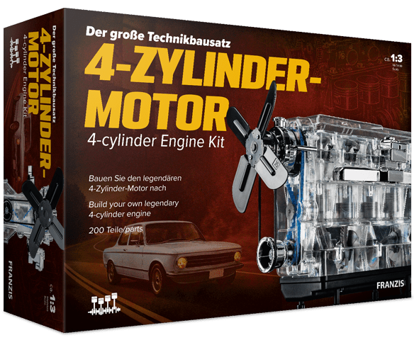 Der große Technikbausatz 4-Zylinder-Motor