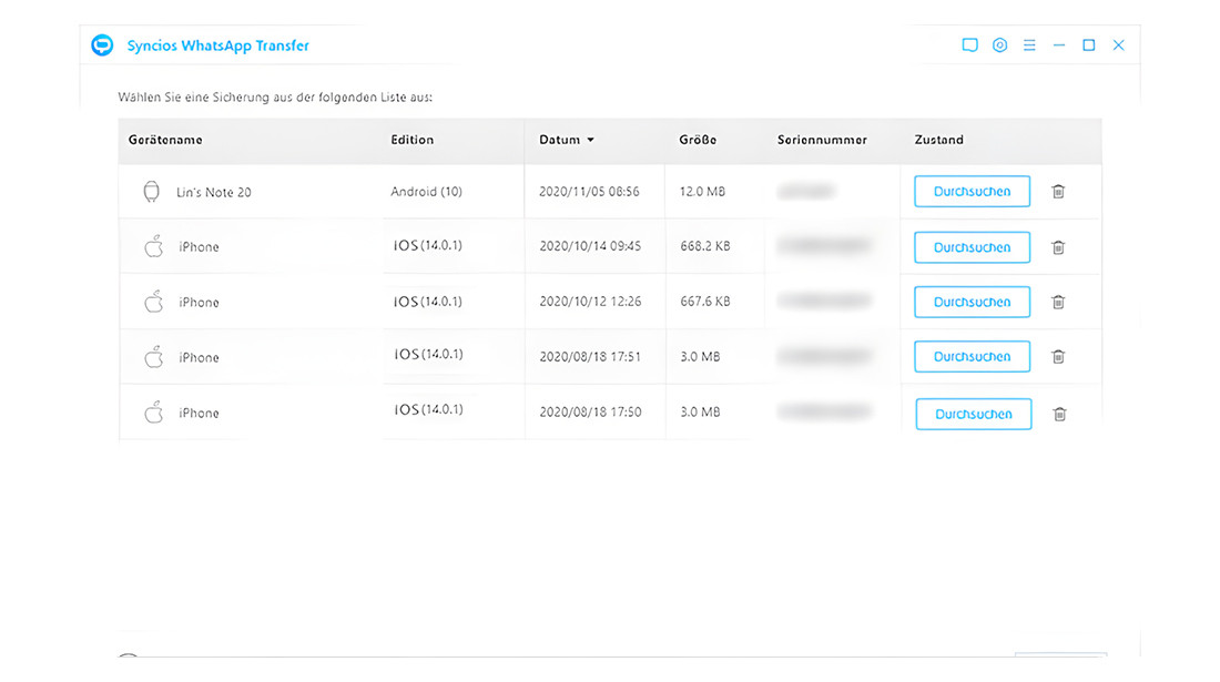 WhatsApp Transfer für Mac