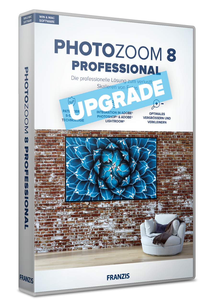PhotoZoom 8 professional - Upgrade von Pro-Vorversionen