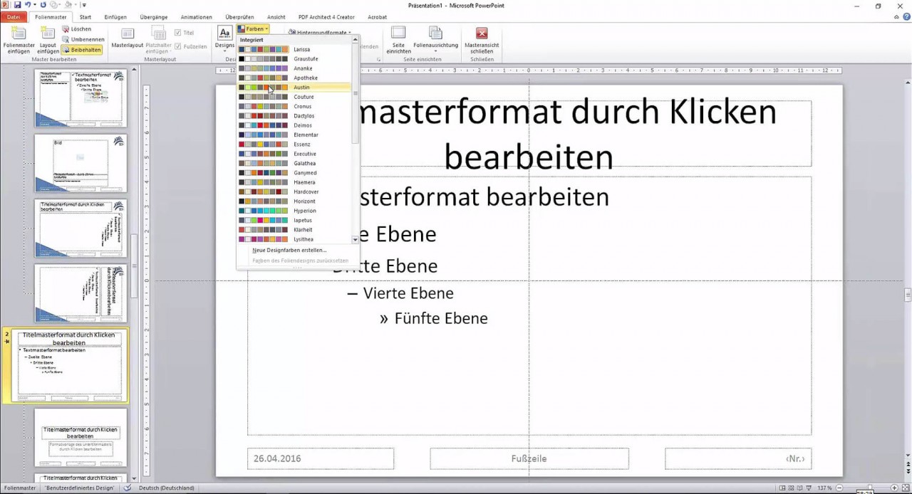 Webinarvideo: PowerPoint-Workshop 2/4 - Der Folienmaster